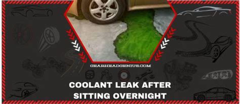 coolant leak after sitting overnight|7 Causes of a Coolant Leak: How to Fix It & Repair。